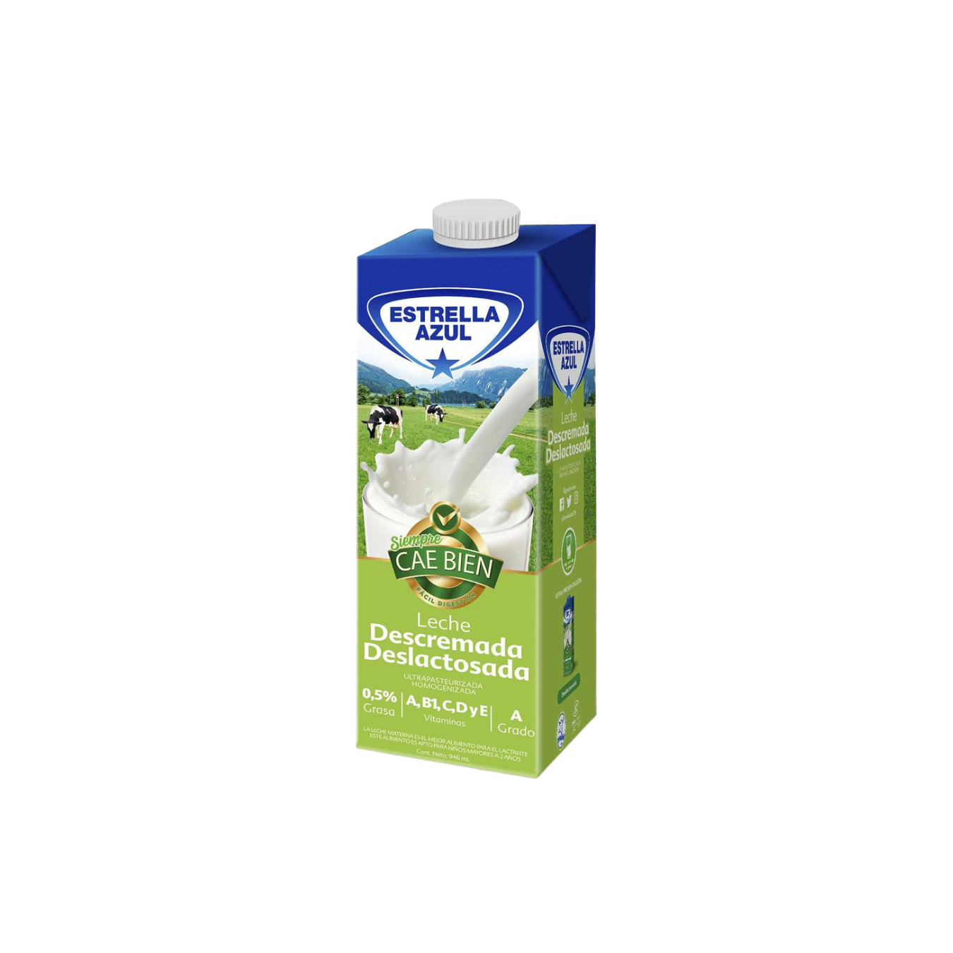 La Estrella Leche Descremada Deslactosada 946 ml  Kosher
