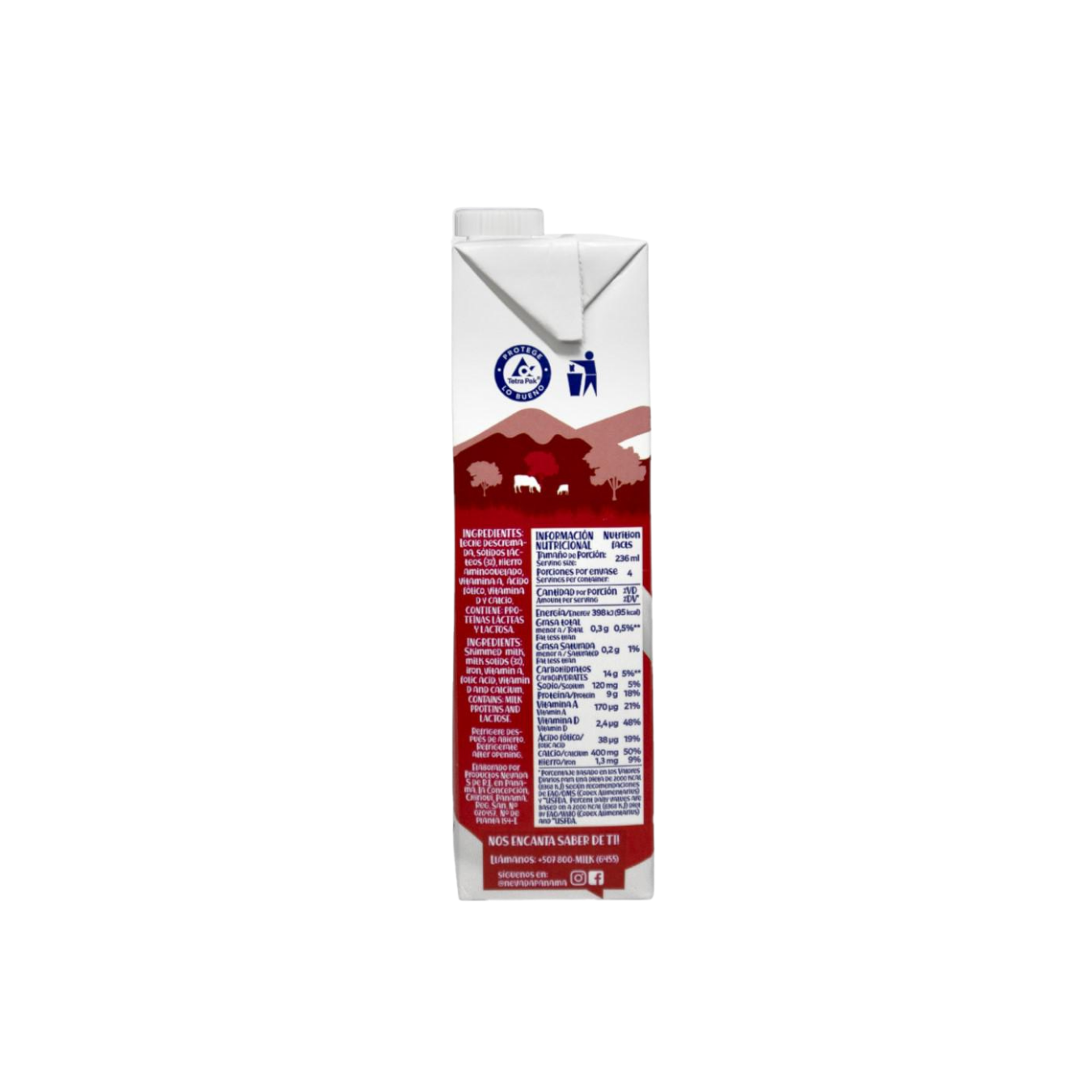 Nevada Leche Descremada 946 ml